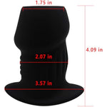 Silicone Anal Butt Plugs Training Hollow Tunnel Anal Dildo Sex Toys Black Soft Anal Plug Anal Sex Trainer For Men Women Couples Anus Dilator Anal Butt Plugs Anal Trainer (Xl)