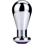 Stainless Steel Big Anal Plug Bulb Shape Jewelry Butt Plug Trainer Set Anal Massager Sex Toy For Men Women Prostate Massage(M)