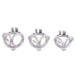 Steel Chastity Cage With Ergonomic Design Splitter Base Ring For Male Sm Penis Exercise Sex Toys B245 (1.77 Inch / 45Mm)