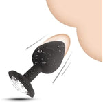 3Pcs Anal Sex Trainer Silicone Butt Plugs, Anal Sex Toys Kit Anal Beads With Nipple Clamp For Adult Women, Men And Couples (Black)