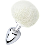 Small Anal Plug, Rabbit Bunny Tail Anal Plug For Cosplay, Butt Plug Adult Sex Toys For Sexual Enjoyment (White-Small)