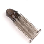 Vibrating Penis Sleeve Cock Sleeve Enlarge Extender Penis Rings Reusable Penis Sleeve Ribbed Lengthen Thicken Harden For Adult Men Couples Sex Toy