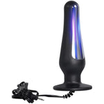 Thrusting Butt Plug Electric Trainer Kit Anal Vaginal Toys Wide Base Numb Electric Shocks Prostate Massager For Male And Women Adult Sex Toys (M)