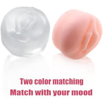 2 Piece Extended Men'S Penis Pump Cover Masturbator Sleeve Realistic Vagina Cover Replacement Seal Cap Large 2.5-Inch Cylindrical Penis Pump Cover For Stronger Erections (Short Pink +Clear)