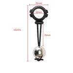 Metal Ball Cock Ring Adjustable Penis Stretcher Scrotal Pendant Weight Bearing Ring Male Penis Extender Chastity Device Sex Toys For Men (25Mm,Three Balls)