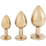 Gold Metal Adult Sex Toys & Games - Small, Medium, Large Sizes Stylish Butt Plug With Colorful Jewel - Sexual Stimulation Device For Men And Women - Versatile Pleasure