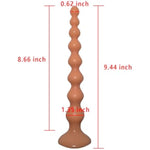 Long Anal Beads Anal Plug With 8 Anal Balls Ultra Soft Anal Chain Butt Plug With Strong Suction Cup Flexible Anal Sex Toys Anal Trainer For Men Women Couples Anal Toys (Skin Color, S)