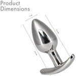 Sneaky Stainless-Steel Plug, T-Bar Base With Swarovski Crystal, Seamless And Sleek Design, Body-Safe And Easy To Clean, Comes With Bonus Powerbullet