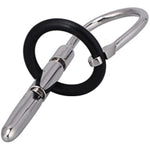 Smooth Urethral Sounds Catheter Plug Metal Urethral Rod With Silicone Penis Cock Rings(020)