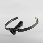 Silicone Anal Plug Mouth Gag Flower Shape Sex Gag Ball Adustable Mouth Gag For Sm Adult Sex Toys Bondage Gear & Accessories For Women Couples Black