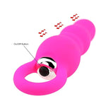 Vibrating Anal Beads Butt Plug, Graduated Design Silicone Anal Vibrator Waterproof G Spot Anal Sex Toy For Men Women And Adult Couples