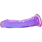 Doc Johnson Crystal Jellies - Slim Dong - 6.5 Inch - 1.5" Wide - Strong Suction Cup Base - O-Ring Harness Compatible Dildo - for Adults Only, Purple