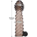 Vibrator Silicone Penis Sleeves Reusable Condoms Cock Rings Enlarger Penis Extender Sex Toy For Men Adult (A)