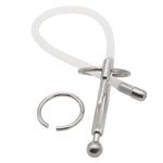 Extra Long Silicone Penis Plug Hollow Urethral Sound Stimulation Male Urethral Dilators For Chastity Cage Cb Device Sex Toys (B)