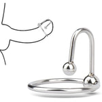Glans Ring Adult Men Masturbation With 8Mm Insert Urethral Balls Male Pleasures Sex Toy (1.18 Inch)