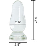 6.2" Large Rocket Glass Anal Plug Big Crystal Butt Plug Anal Trainer Butt Expander Toy For Women Men Masturbation