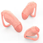 Recessed Male Chastity Cage With Small Locking Cylinders Hollow Cock Cage With 4 Penis Rings And 2 Keys Chasity Device Bdsm Bondage Sex Toy For Daily Men Wear (Xs)
