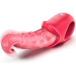 Tongue Vibrator Adult Sex Toys For Women - 3 In 1 Octopus Tentacle Swing Vibrators With 10 Vibrations & 10 Tongue Licking Modes, Clitoral G Spot Stimulator Dildo For Couple Games (Red)