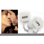4 Pcs English Fun White Couple Dice - 36 Ways To Play - Acrylic (White)