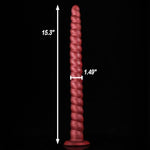Long G Spot Dildo15.3 Butt Plug with Spiral Ridge Texture