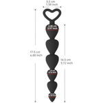 Anal Bead 5.6 Inch Gradual Sizing Beaded Colorful Butt Plug With Pull Ring, Small 6 Beads Unisex Anus Sex Toys For Starters (Black)