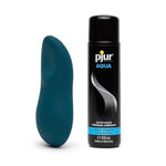 Touch X Green Powerful Mini Massager Vibrator & Pjur Aqua Water Based Personal Lubricant 3.4 Fl Oz - Female Sex Toys Bundle