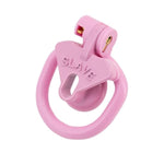 Lightweight Nylon Chastity Cage Lock Sissy Negative Chastity Cage Penis Lock Breathable Chastity Devices Set With 4 Penisrings Sm Bondage Chastity Device For Men (Pink, Small)