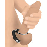 Xr Play Hard Strict Leather Cock & Ball Ring | Studded Leather & Steel Adjustable Cock Ring For Men & Couples | Enhances Stamina & Sensation | Ring-Ag847 | 8.25 In Length | Black