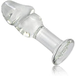 Glass Dildo Pleasure Wand Penis Crystal Anal Butt Plug For Men Women