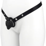 Wear Hollow Chastity Cage With Adjustable Anti-Slip Belt And Key, Penis Cage Set With 4 Different Sized Rings For Men, Male Sm Fetish Bondage Sex Toys (Black)