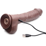 8 Inch Vibrating Squirting Dildo With Remote Control - Dark