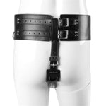 Women'S Bdsm Dildo Leather Constrained Forced Strapon Chastity Belt Lesbian Bondage Set (Vibrator Not Included) Sm Chastity Forced Orgasm Belt, Electric Waistband Harness Fixed Belt Sex Toys For Women
