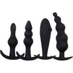 4 Pcs Anal Trainning Set Soft Silicome Anal Plug Small Size Anal Beads For Beginners