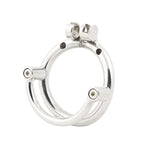 Male Chastity Cage Base Ring Prevent Escape Design Stainless Steel Chastity Device Closed Ring H1250 (1.97 Inch / 50Mm)