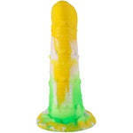 Silicone Monster Tentacle Dildo Anal Plug Fantasy Sex Toy Yellow