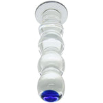 Beaded Glass Dildo Anal Vaginal For Men Women Couples - Hypoallergenic, Waterproof, Easy To Clean - Temperature Play - P-Spot & G-Spot Orgasms - Dp