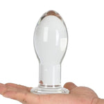 5.4" Long Stem Large Glass Butt Plug Big Crystal Butt Plug Anal Trainer Anus Expander Sex Toy