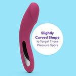 Mantric 6 inch Silicone G Spot Vibrator for Women, Purple