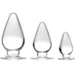 Triple Cones 3Piece Anal Plug Set - Clear (Ag457)