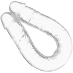 15 Inch Double Ended Dildo,Realistic Penis Flexible Double Dong Adult Sex Toys For Lesbian,Super Long Clear Jelly Dildos With Veins And Glans