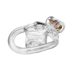 Chastity Cage For Men, Invisible Lock Design, Cock Cage Adult Sex Toy With 4 Active Rings, Breathable Hollow Chastity Devices, Long-Term Wear For Male (Transparent,Short)