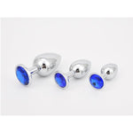 Anal Plug Adult Sex Toy, Blue Gem Anal Toys Adult Sex Toys Games Butt Plug,Personal Anal Plug Sex Toy For Adult Women,Men And Couples, Stainless Steel (Small)