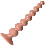 Anal Bead Butt Plug,Long Anal Dildo With 8 Bead Flexible Anal Plug Anus Dilator Vaginal Prostate Massage Stimulation Soft Anal Chain Anal Sex Toys With Strong Suction Cup For Men Women(Flesh)