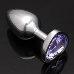 Small Fetish Anal Plug Butt Heart Personal Sex Massager(Light Purple)