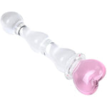 Crystal Glass Pleasure Wand Dildo Penis G-Spot Stimulation Female Masturbator (Heart)
