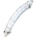 Glass Dildo Double Ended Realistic Dildo Couples Sex Toys, 7.87" Double Sided Dildo Women Male Sex Toy, Crystal Clear Dildo With Vivid Glans For G-Spot Stimulator, Anal Dildo Adult Sex Toy For Men