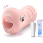 Sex Toys For Men Vibrating Pocket Pussies, Male Masturbator Cup With Mini Bullet Vibrators 10 Vibration Modes Male Vibrator Penis Trainer Lifelike Throat Textured Stroker For Dildo Pleasure
