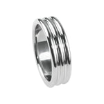 3-Ring One-Piece Cock Ring For Men, Smooth Scrotum Stretcher Glans Weighted Rings, 304 Stainless Steel Penis Ring Sm Penis Bondage Chastity Sex Toy For Couples (48Mm)