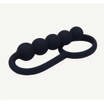 Black Silicone Pull Ring Five Pull Beads Anal Plug For Anal Training