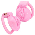 Nylon 3D Printed Lightweight Pink Cage Male Chastity Devices Lock 4 Rings Virginity For Sissy Men (Big)